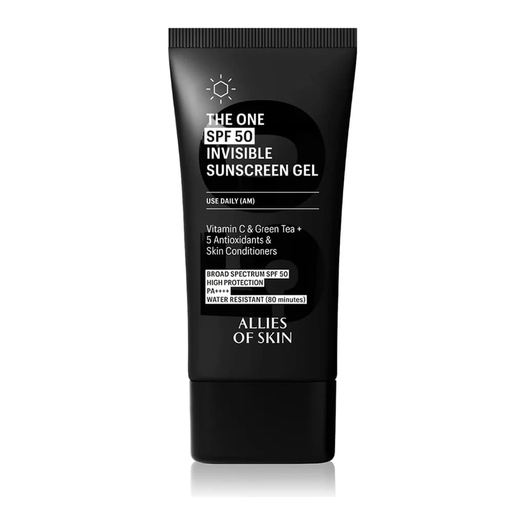 Allies of Skin The One Invisible Suncscreen Gel invisible mattifying gel SPF50