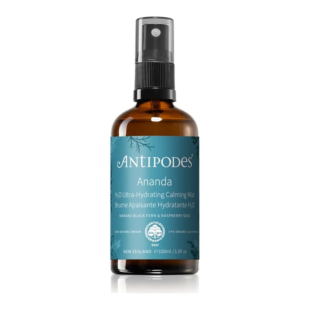 Antipodes Ananda H₂O Ultra-Hydrating Calming Mist antioxidant toner in a spray