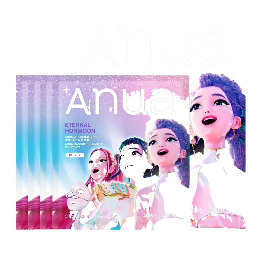 Anua K-Pop Demon Hunters Vita Brightening Ceramide Barrier Collagen Mask (4PC)