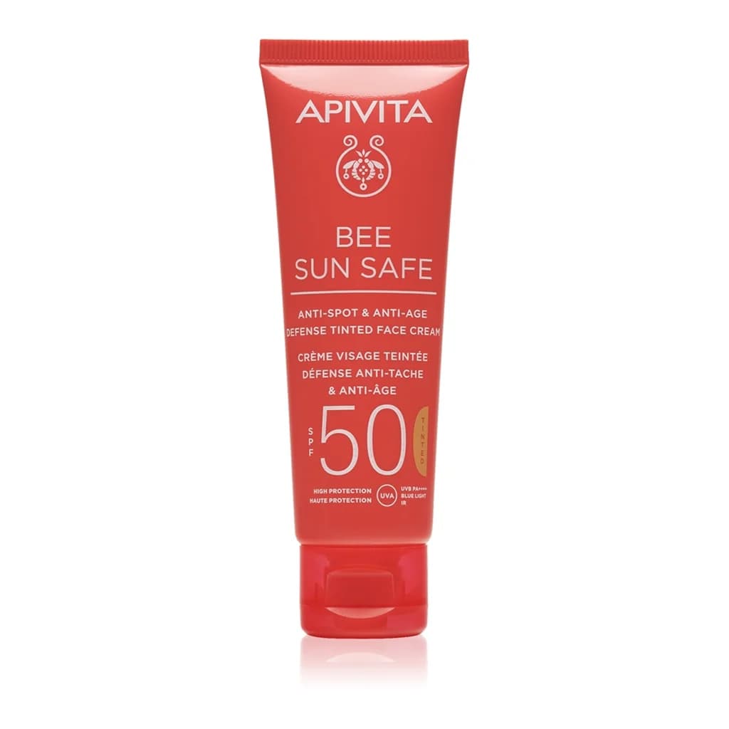 Apivita Bee Sun Safe Anti-Spot and Anti-Age Tinted Face Cream SPF50