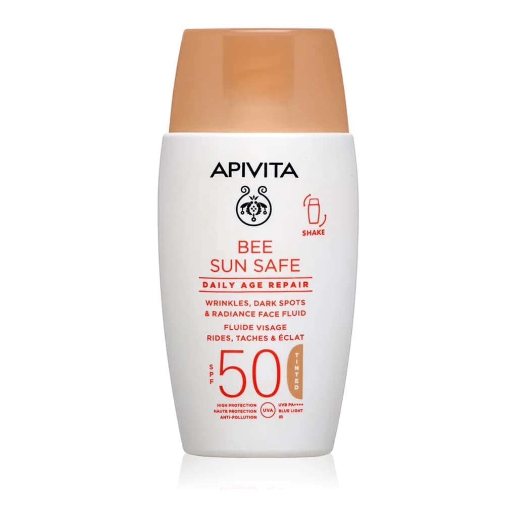 Apivita Bee Sun Safe Daily Age Repair Tinted Fluid SPF50