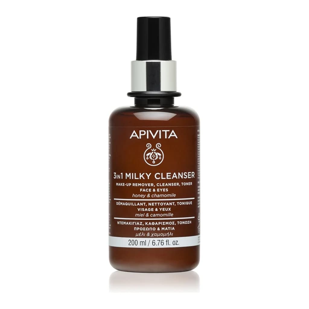Apivita Cleansing Milk Face & Eyes 3-in-1 cleansing lotion for face and eyes