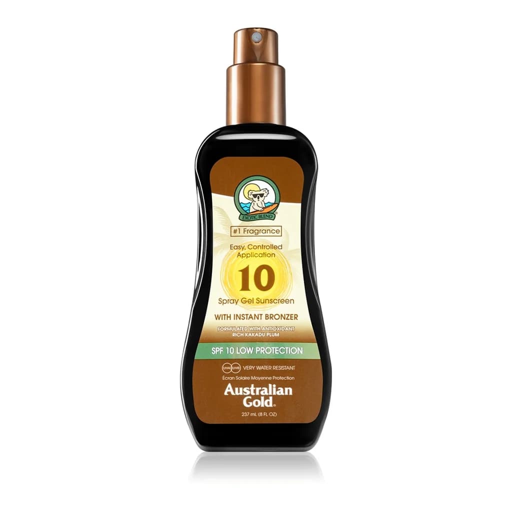 Australian Gold Spray Gel Sunscreen With Instant Bronzer SPF10