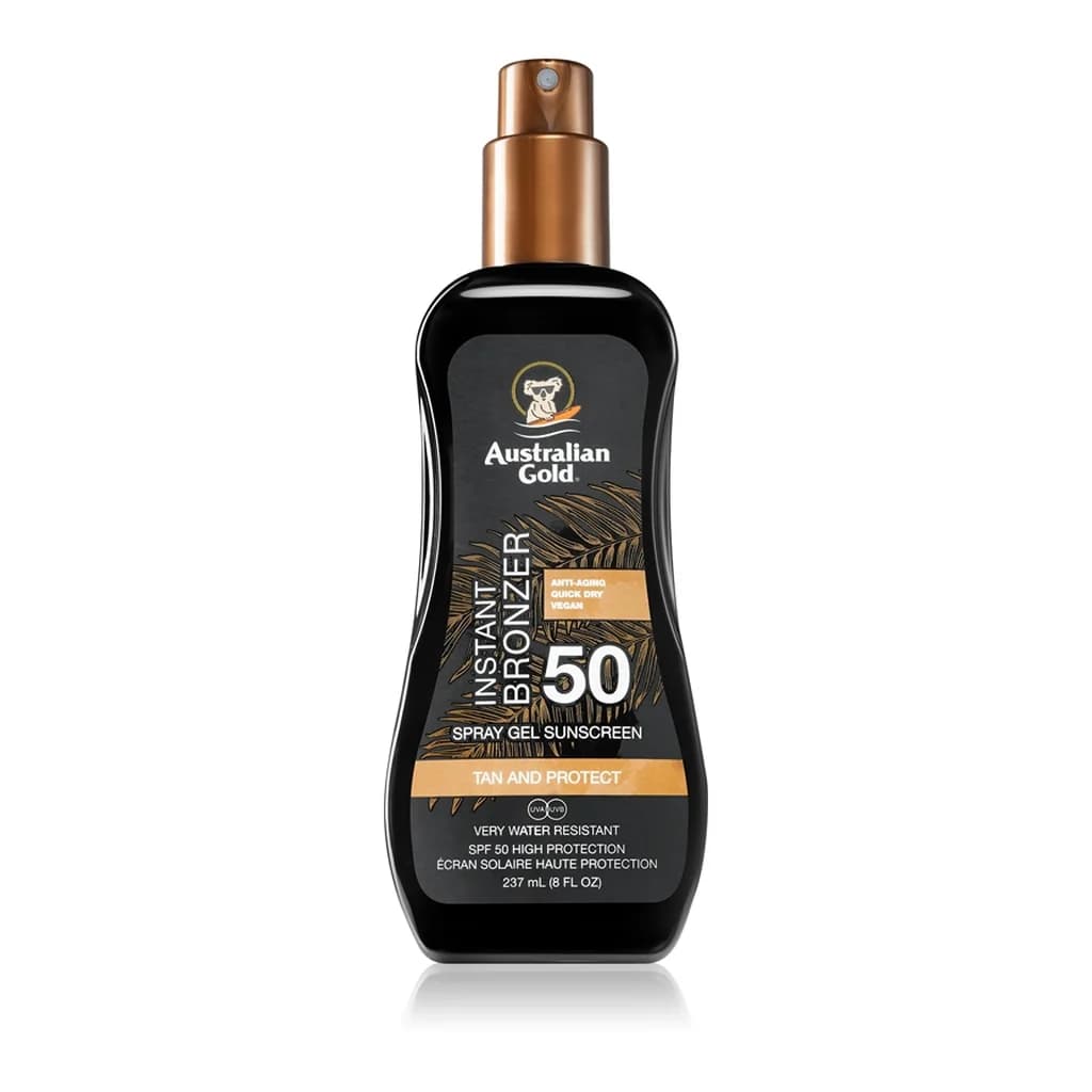 Australian Gold Spray Gel Sunscreen With Instant Bronzer SPF50