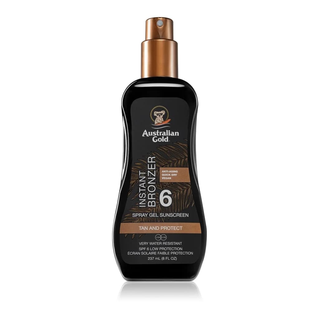 Australian Gold Spray Gel Sunscreen With Instant Bronzer SPF6