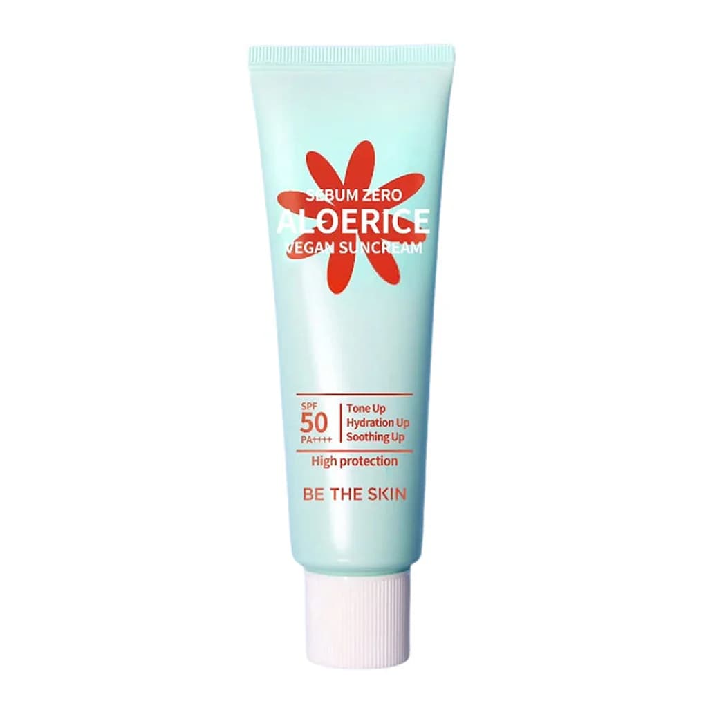 BE THE SKIN Sebum Zero Aloerice Vegan Sun Cream SPF50 PA++++