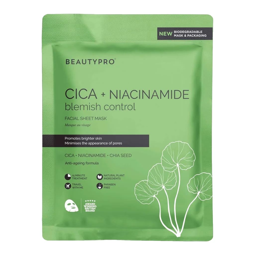 BEAUTYPRO Cica and Niacinamide Face Mask
