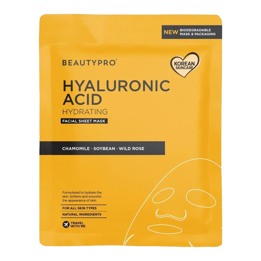 BEAUTYPRO Hyaluronic Acid Hydrating Facial Sheet Mask