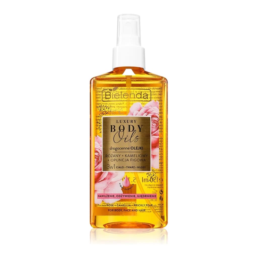 Bielenda Luxury Body Oils Rose + Camellia + Prickly Pear oil for face, body and hair