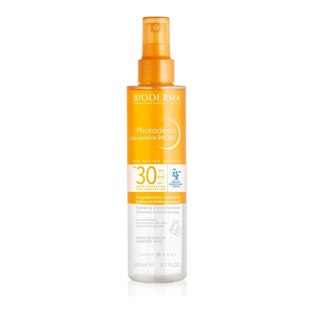 Bioderma Photoderm Eau Solaire BRONZ sunscreen spray with bronzer