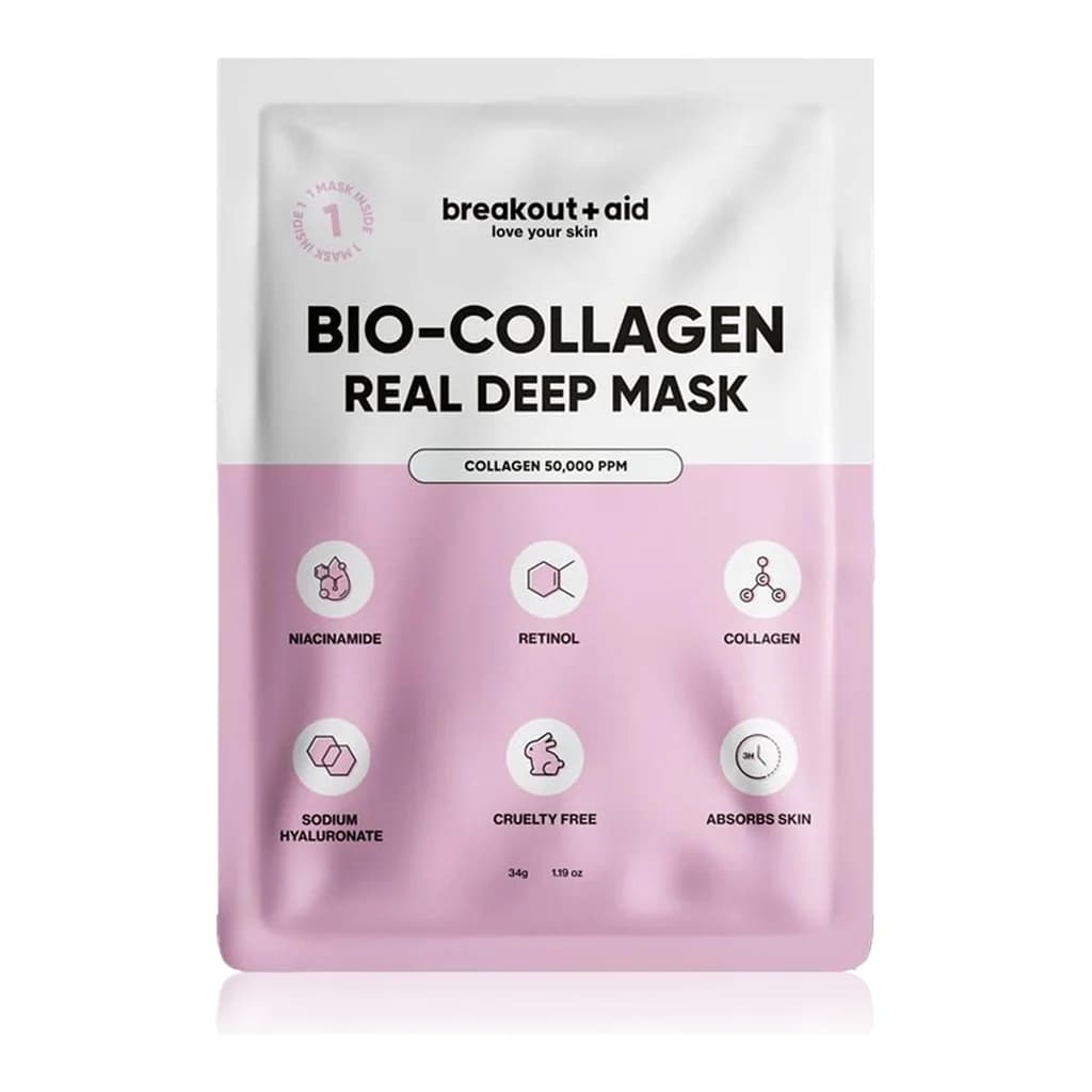 breakout + aid Bio-Collagen Real Deep Mask