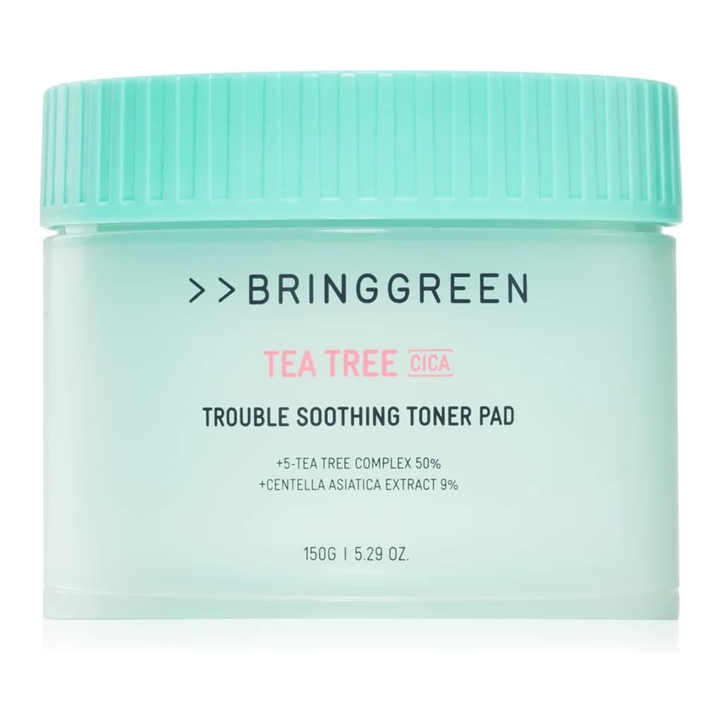 BRINGGREEN Tea Tree Cica Trouble Soothing Toner Pad