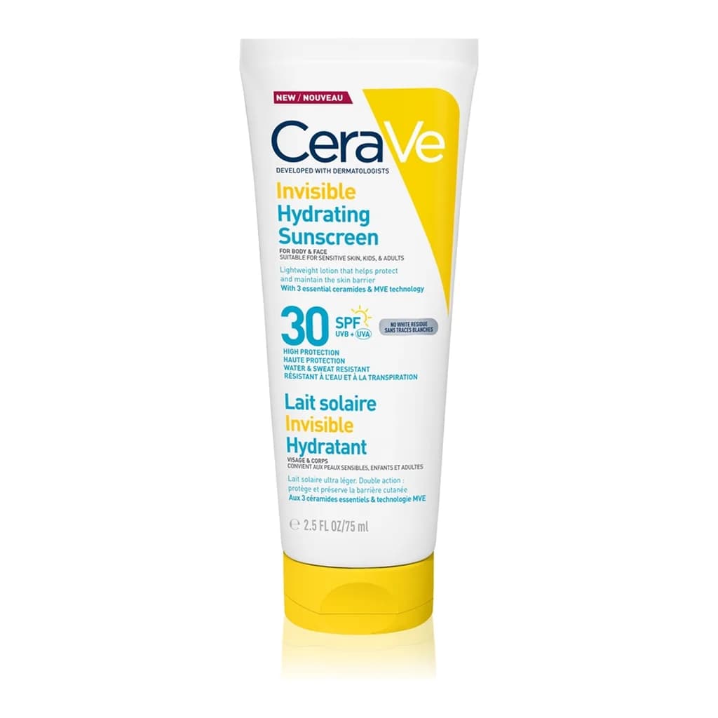 CeraVe Invisible Hydrating Sunscreen sunscreen lotion for face and body SPF30
