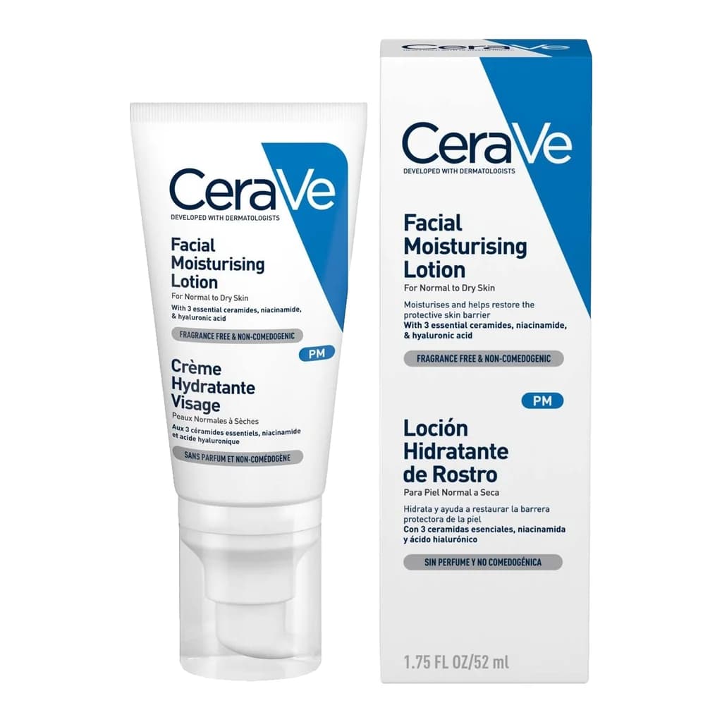 CeraVe PM Facial Moisturising Lotion with Ceramides for Normal to Dry Skin