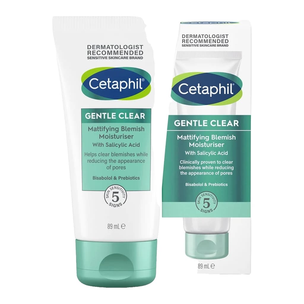 Cetaphil Gentle Clear Mattifying Blemish Face Cream with Salicylic Acid for Sensitive Skin