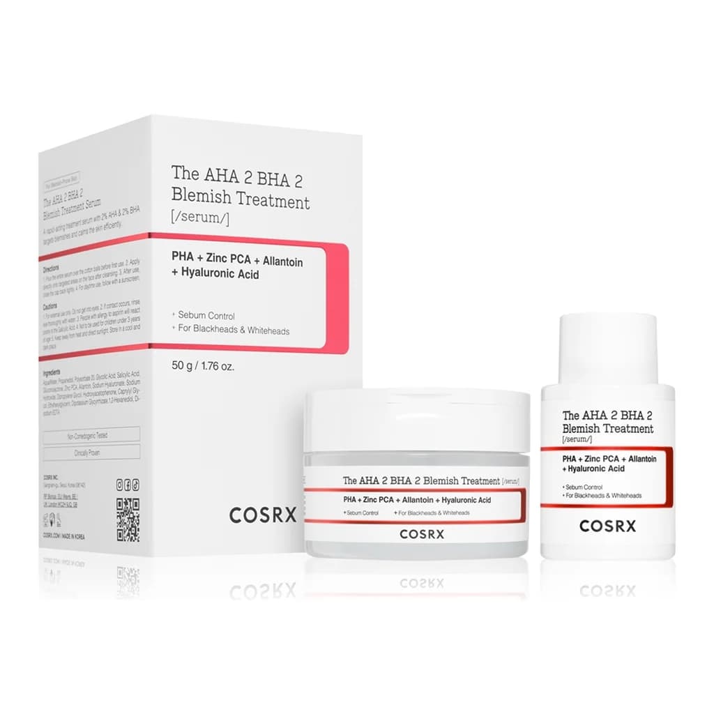 COSRX The AHA 2 BHA 2 Blemish Treatment Serum topical acne treatment