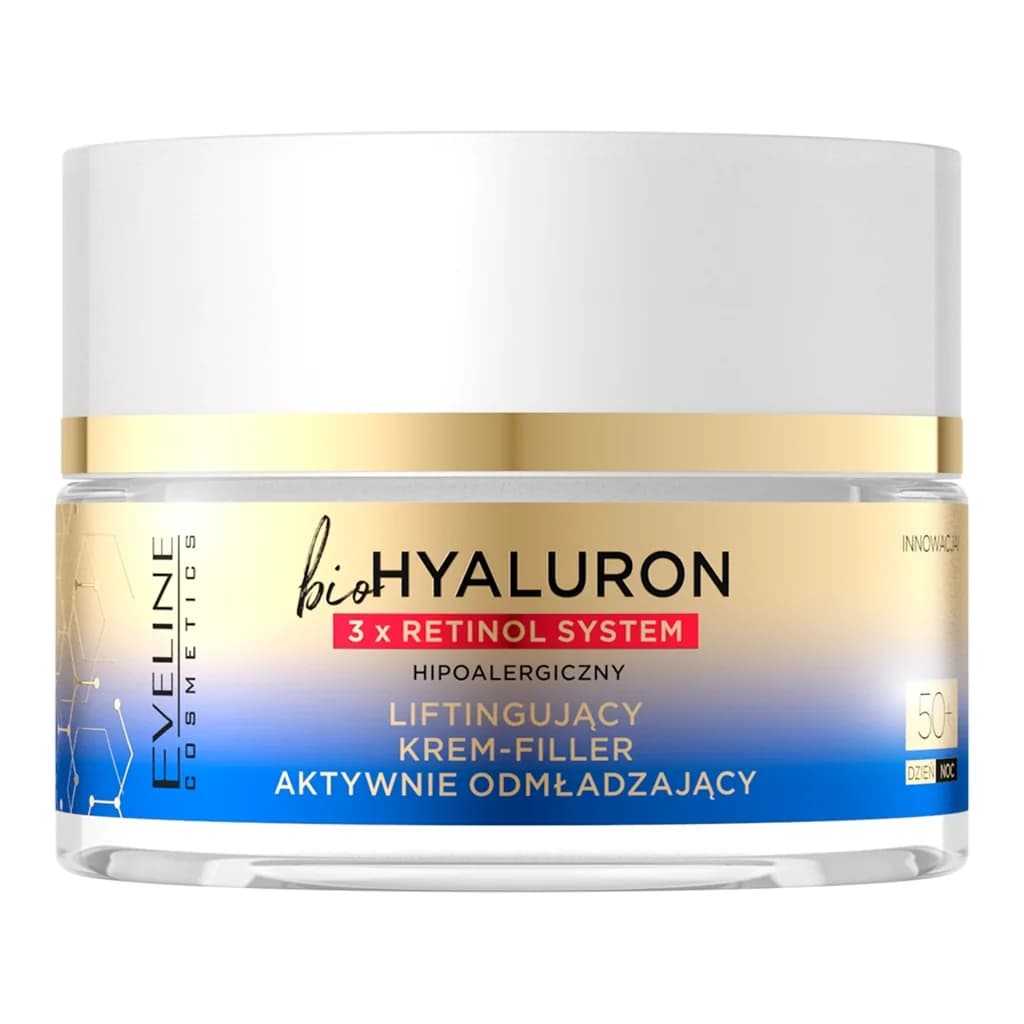 Eveline Cosmetics Bio Hyaluron 3x Retinol System day and night lifting cream 50+