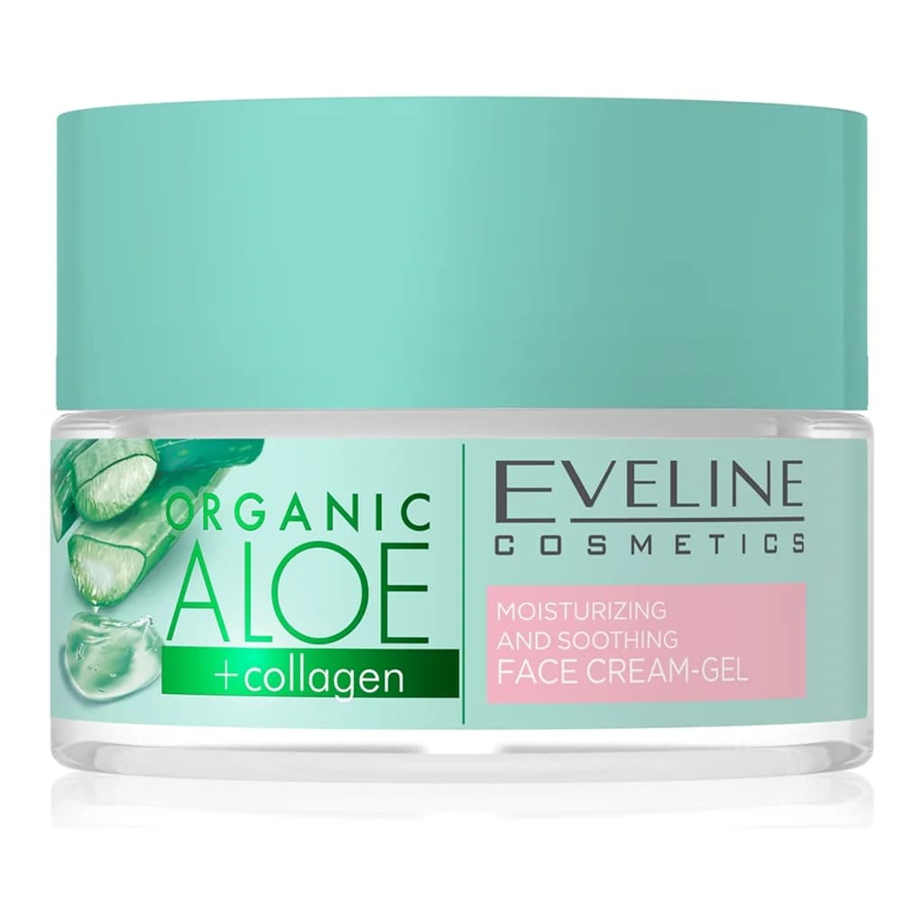 Eveline Cosmetics Organic Aloe+Collagen active intensive hydrating gel-cream with soothing effect