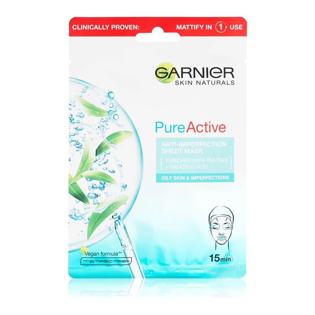 Garnier Pure Active cleansing sheet mask