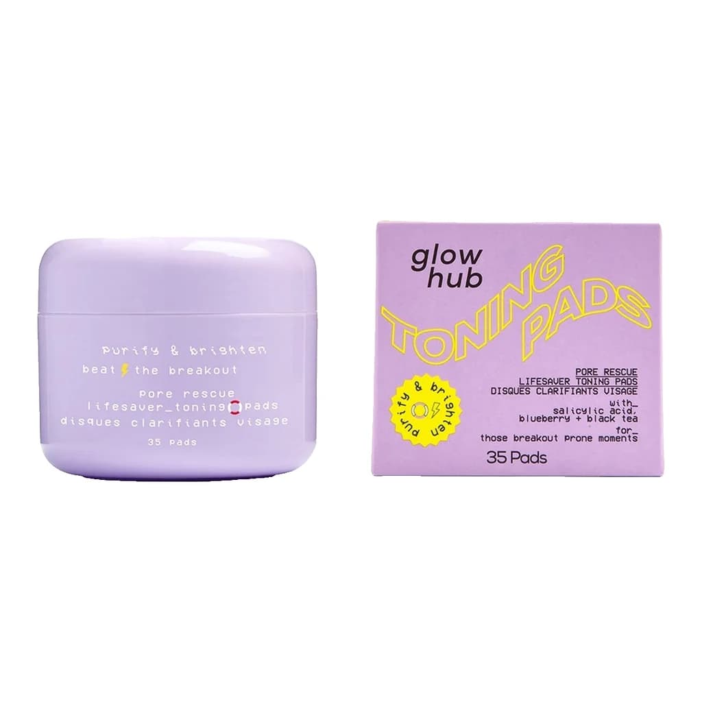 Glow Hub Purify & Brighten Pore Rescue Toning Pads 35pk