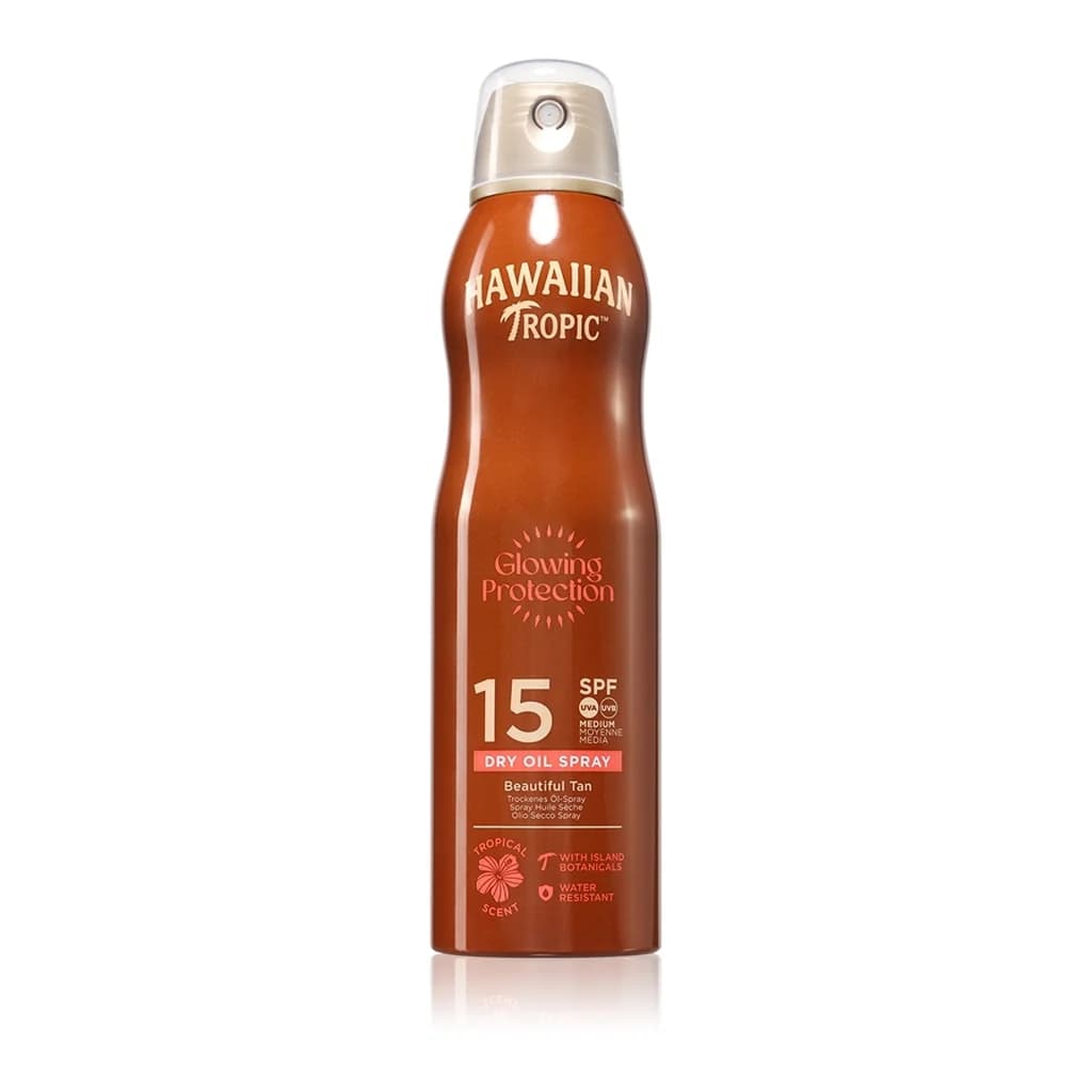 Hawaiian Tropic Glowing Protection Dry Oil Spray SPF15