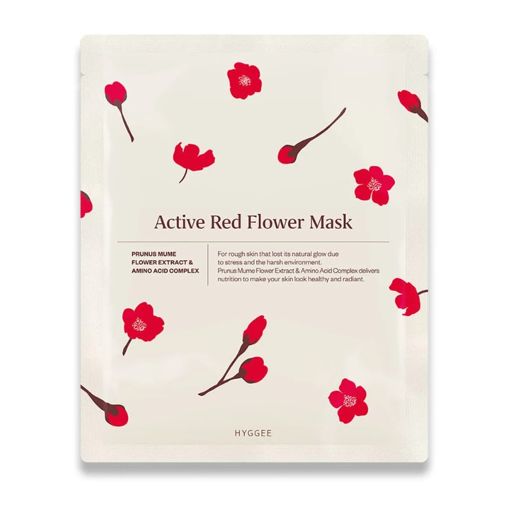 HYGGEE Active Red Flower Mask