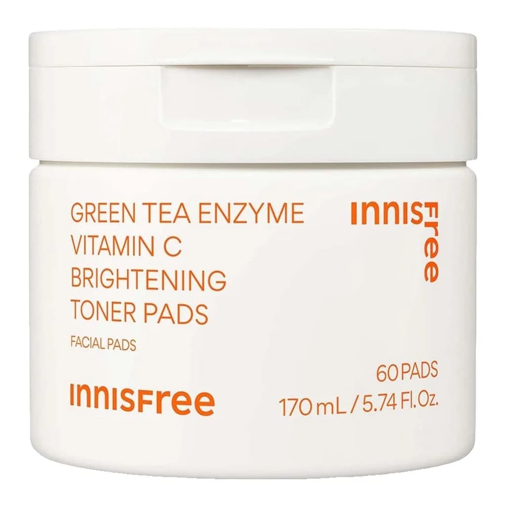 innisfree Green Tea Enzyme Vitamin C Brightening Toner Pads - 60 pads