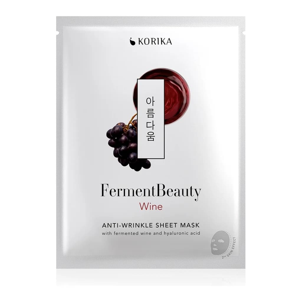 KORIKA FermentBeauty Anti-wrinkle Face Sheet Mask with Fermented Wine and Hyaluronic Acid
