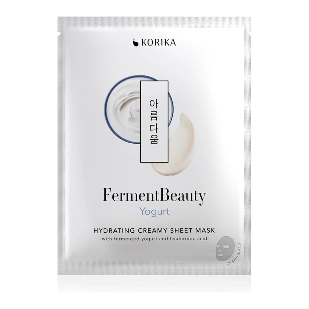KORIKA FermentBeauty Hydrating Face Sheet Mask with Fermented Yogurt and Hyaluronic Acid