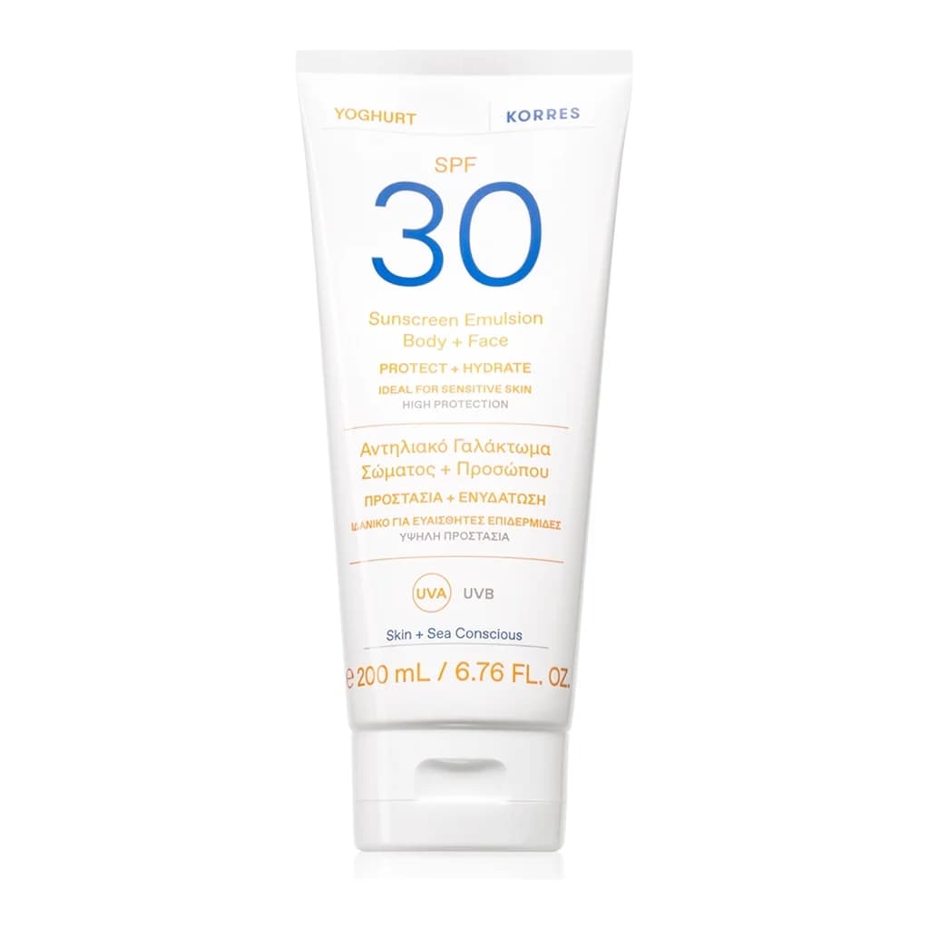Korres Yoghurt Sunscreen sun lotion for face and body