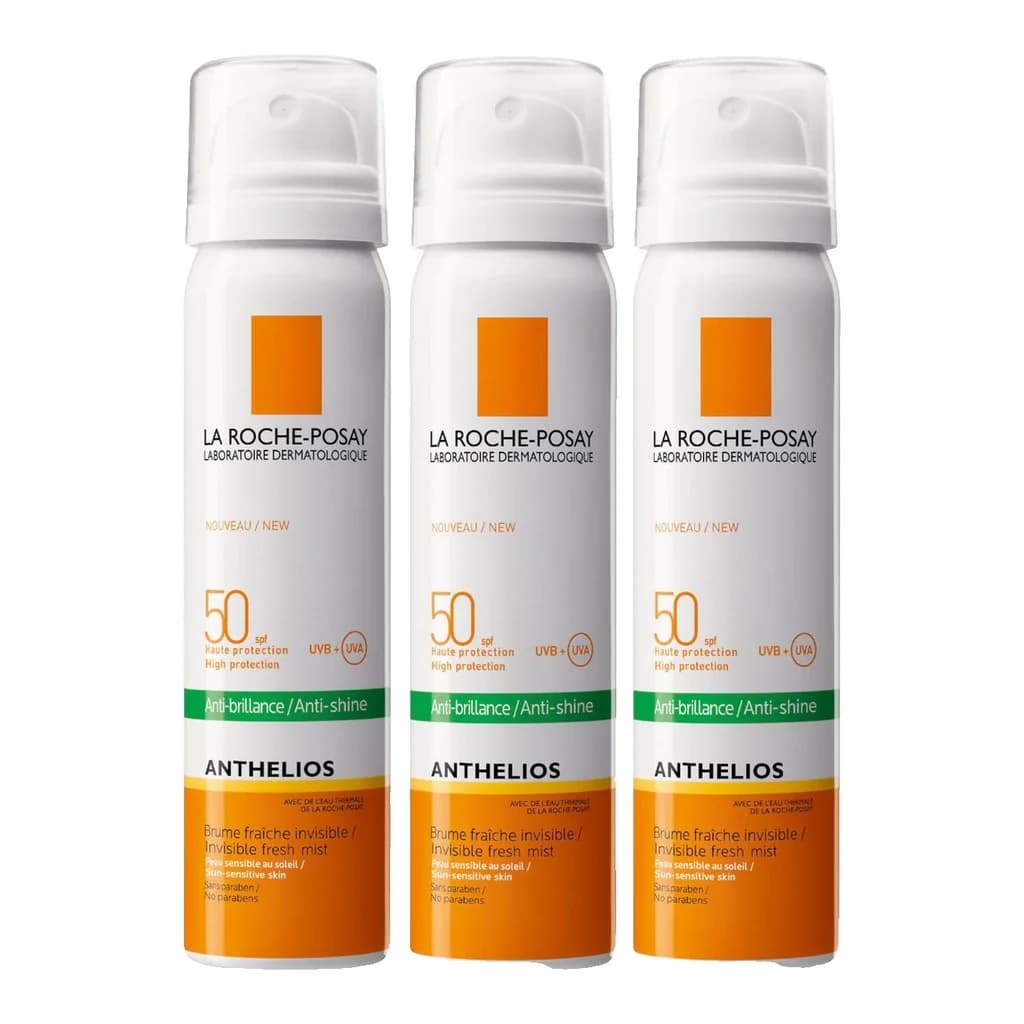 La Roche-Posay Anthelios Anti-Shine Sun Protection Invisible Face Mist Trio SPF50+