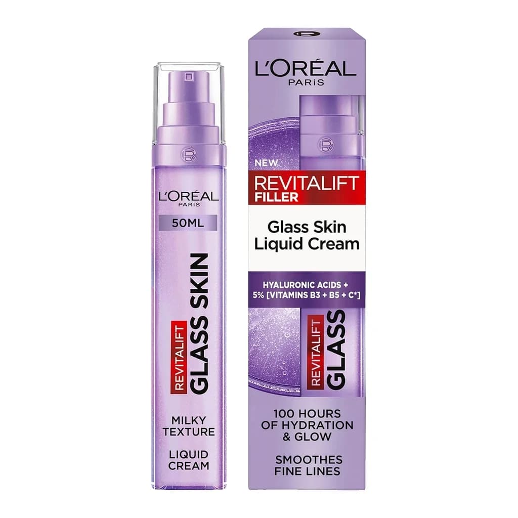 L’Oréal Paris Revitalift Filler Glass Skin Liquid Cream Face Moisturiser,