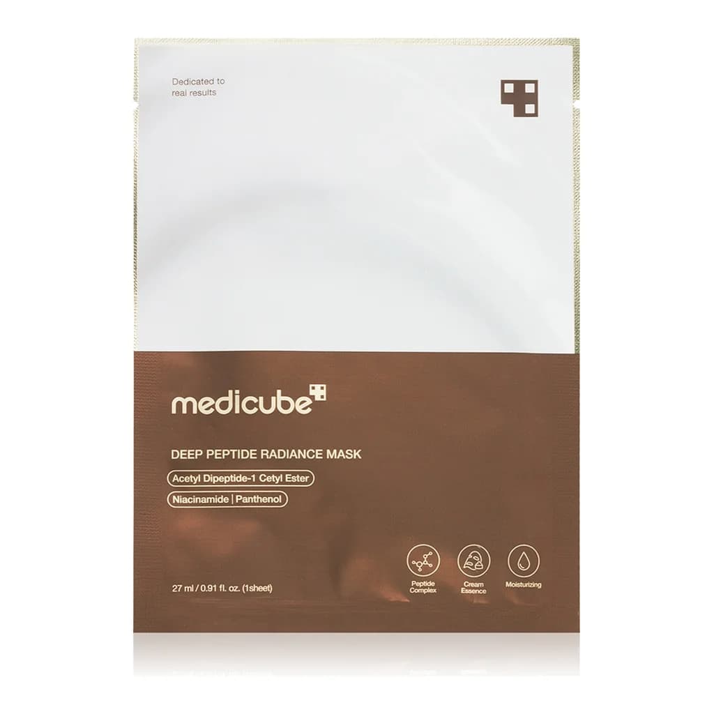 medicube Deep Peptide Radiance Mask moisturising face sheet mask for increased skin elasticity