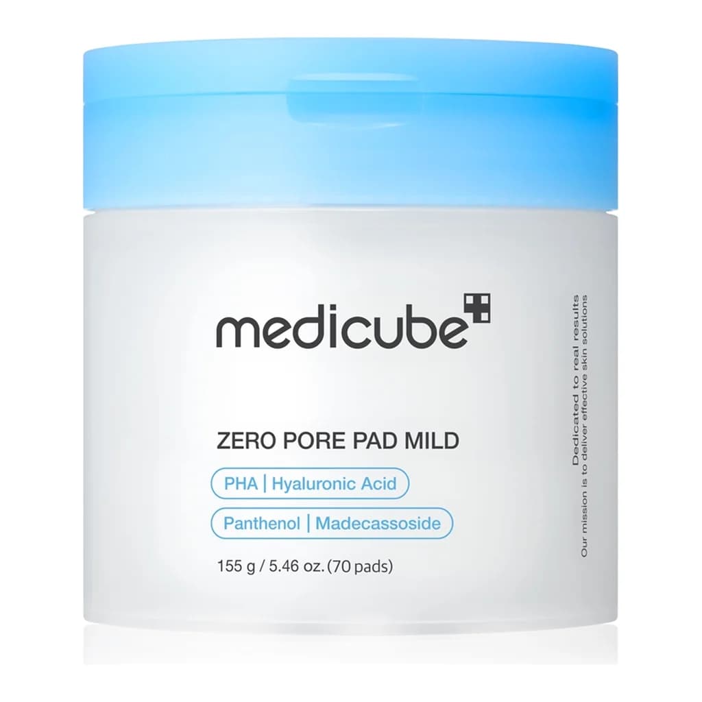 medicube Zero Pore Pad Mild exfoliating cotton pads for sensitive skin