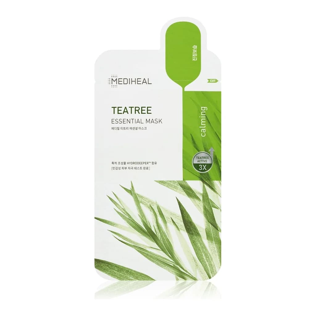 MEDIHEAL Essential Mask Teatree soothing sheet mask to treat acne