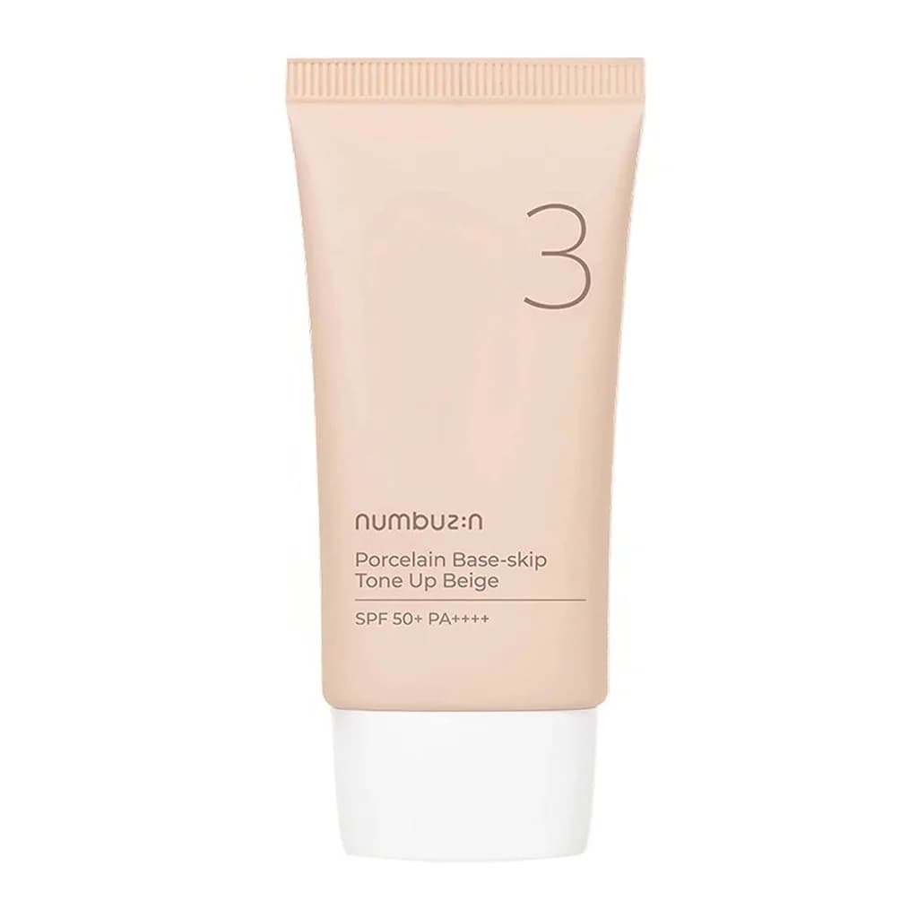 Numbuzin No.3 Porcelain Base-skip Tone Up Beige SPF50+