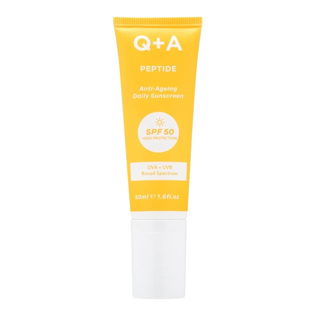Q+A Peptide protective face cream SPF50