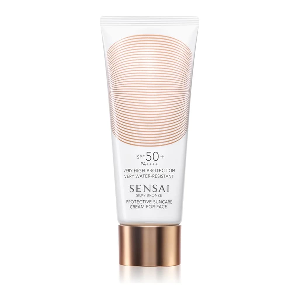 Sensai Silky Bronze protective face cream to protect from the sun