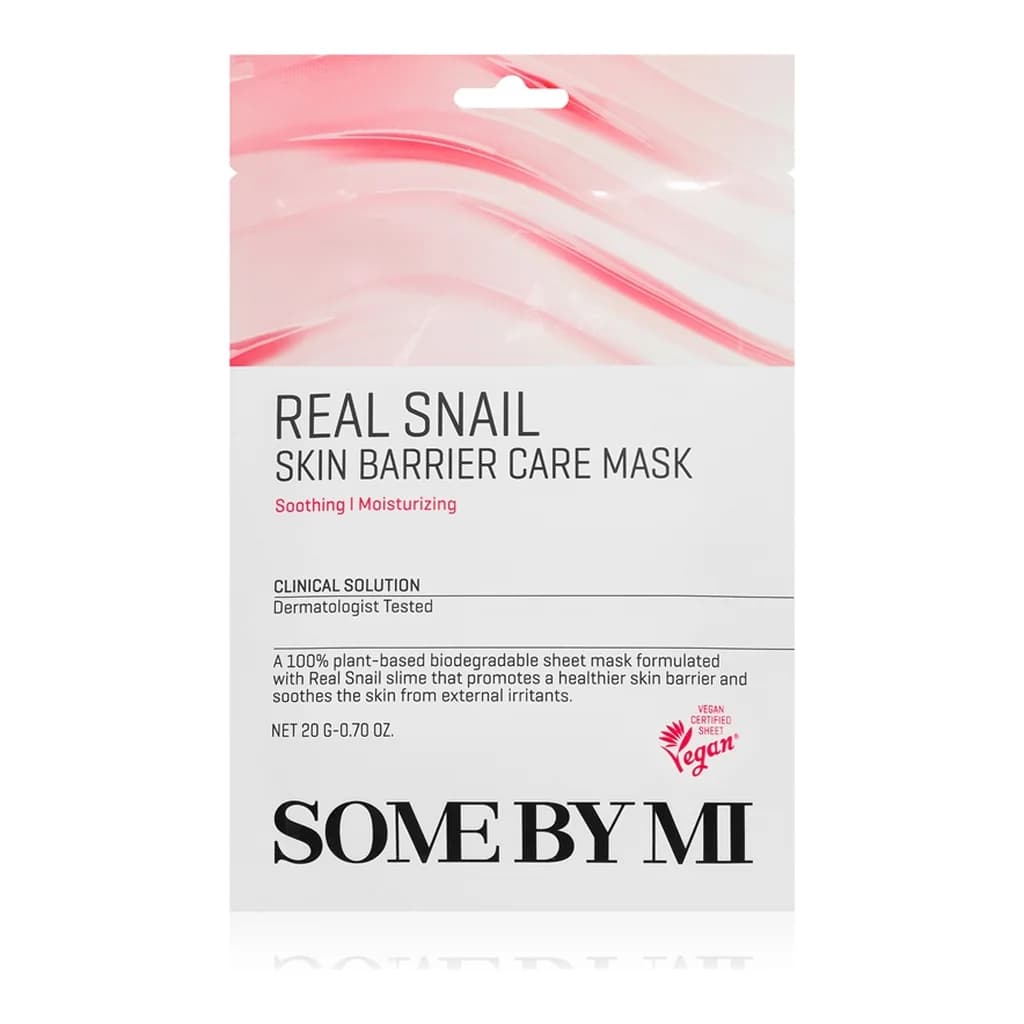 Some By Mi Clinical Solution Snail Skin Barrier Care Mask strengthening sheet mask for skin regeneration and renewal