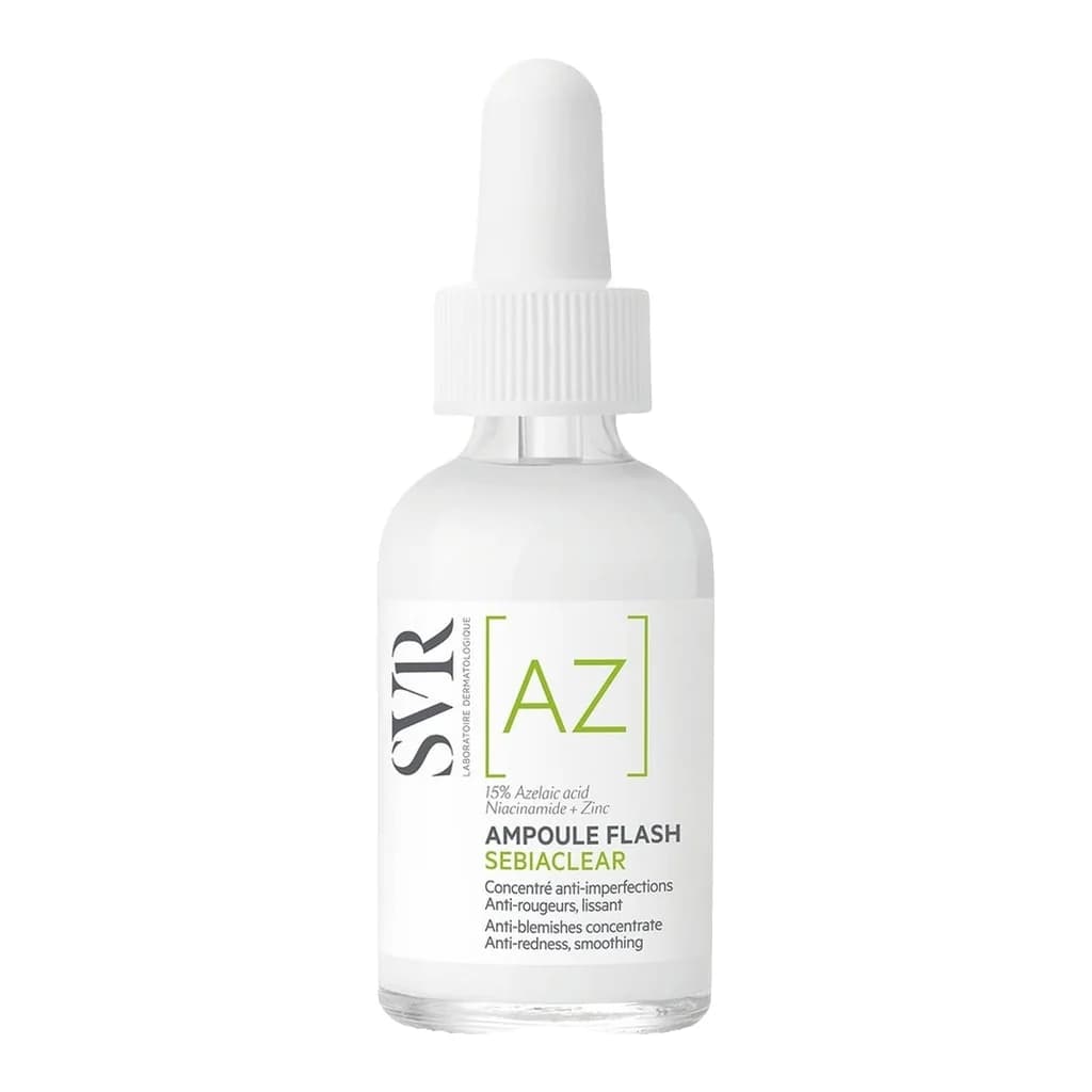 SVR Laboratoires SVR SEBIACLEAR Ampoule Flash - 15% Azelaic Acid Anti-Blemish Serum for Acne-prone, Oily, Combination Skin,