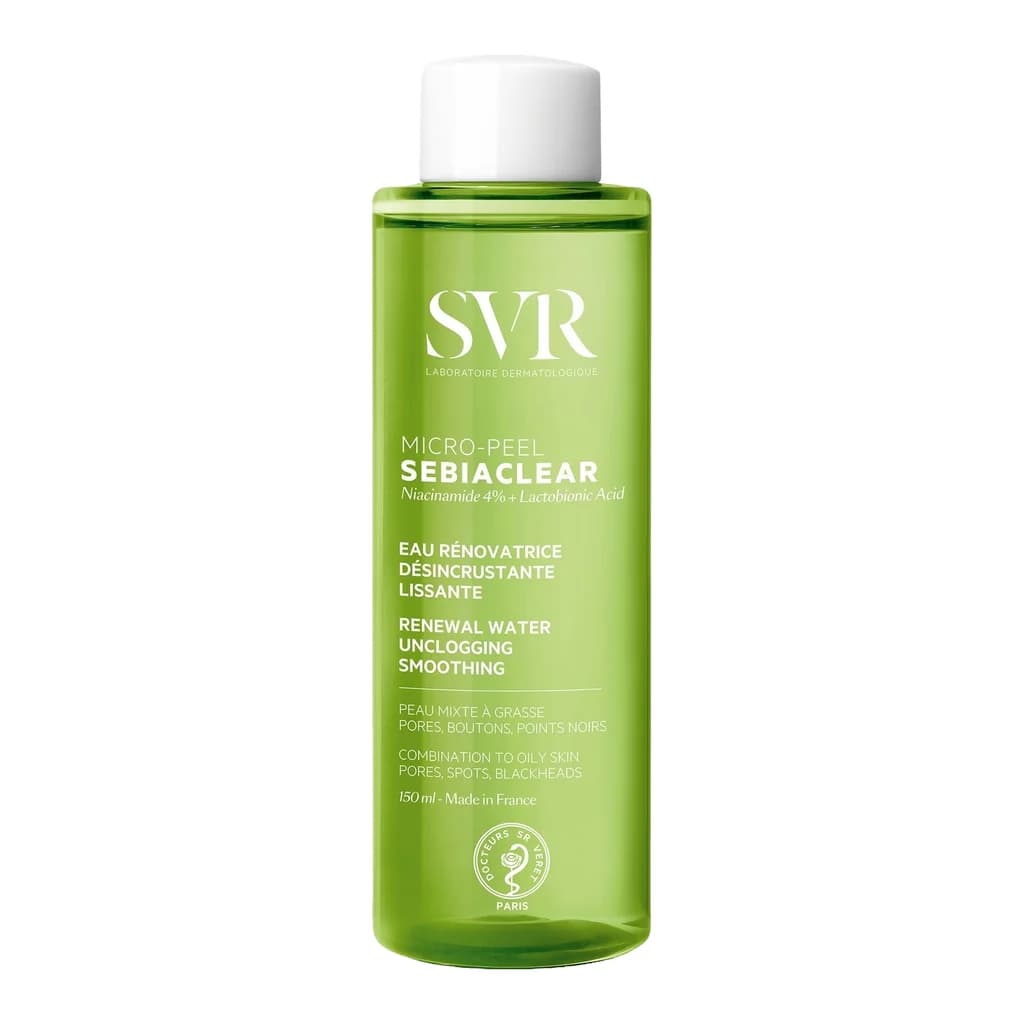 SVR Laboratoires SVR SEBIACLEAR Micro-Peel - Salycilic & Lactobionic Acid Unclogging Anti-Blemish Face Essence for Acne-Prone, Oily Skin,