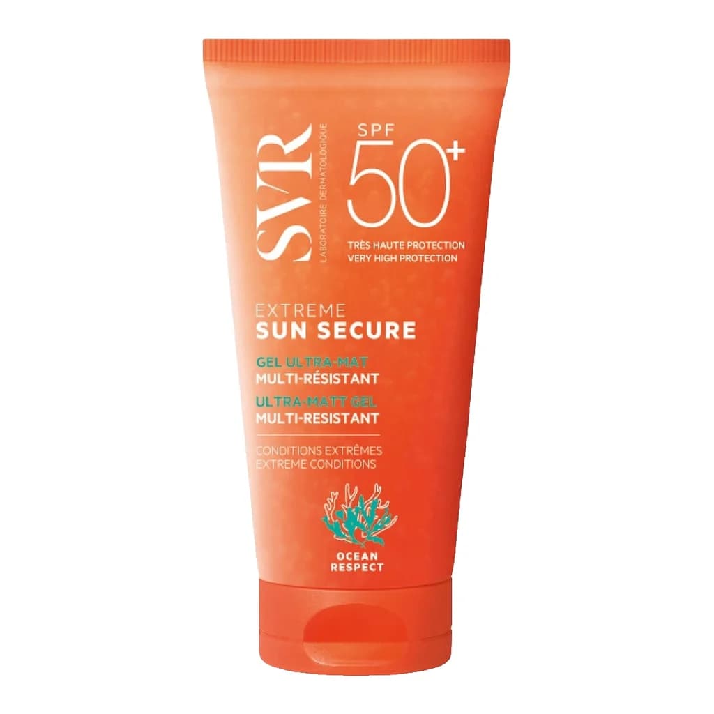 SVR Laboratoires SVR SUN SECURE Extreme Dry-Touch Matte FInish, Sweat, Friction & Water-Resistant Face SPF Gel, Reef-Safe, SPF50+