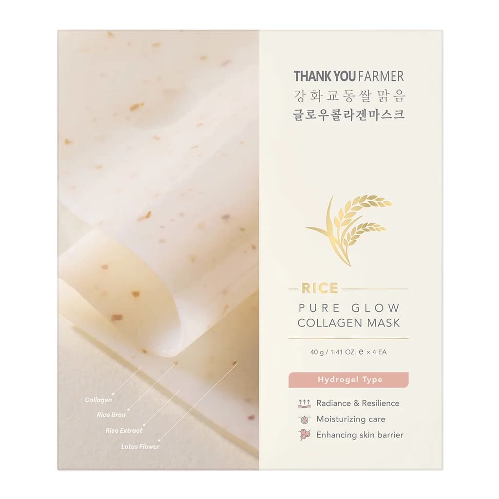 Thank You Farmer Rice Pure Glow Collagen Mask * 4ea
