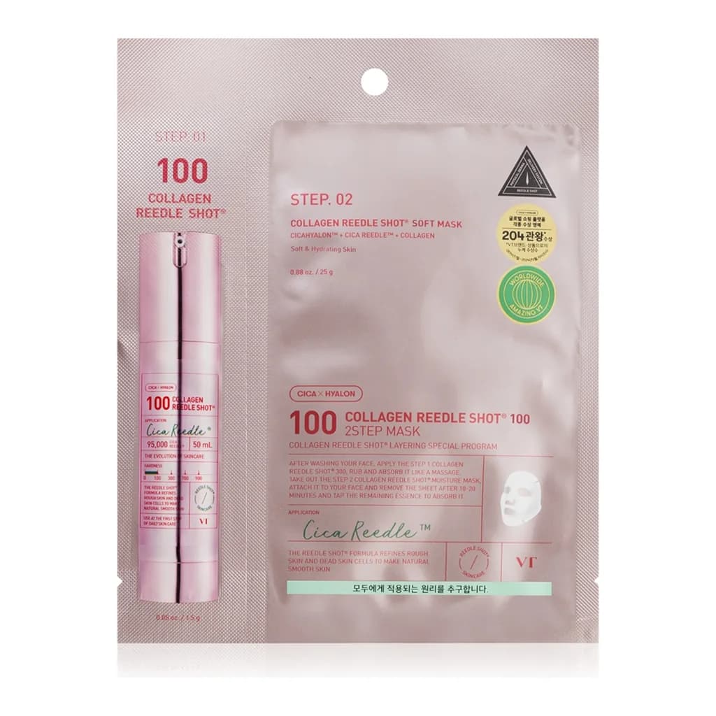 VT Cosmetics Collagen Reedle Shot 100 2 Step Mask